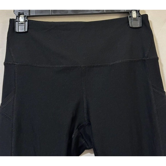 RBX Activewear Capri Tights Women’s Size S/P Black Stash Pocket w/Zipper Gym PGC - Picture 8 of 9